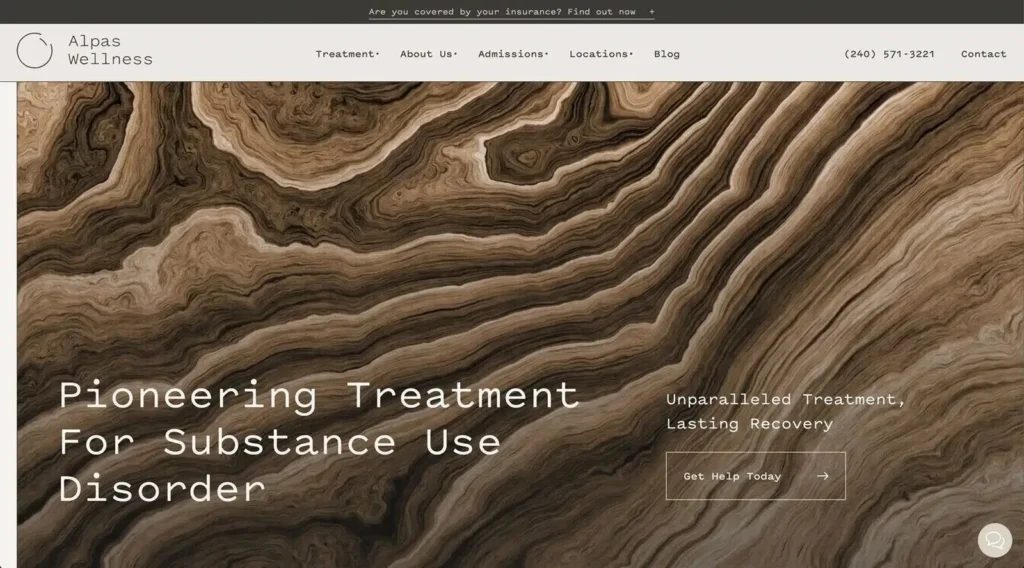 Alpas Wellness website on desktop