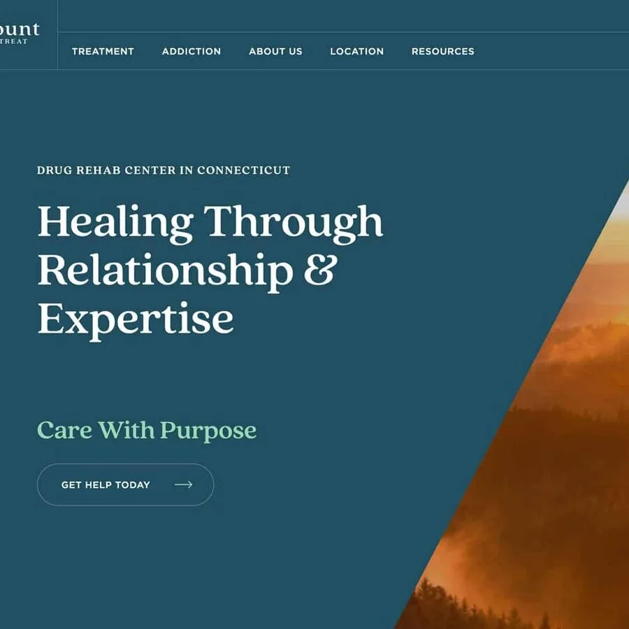 Paramount Wellness Retreat website hero, designed and built by DIGITECH