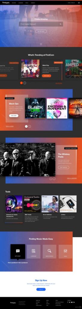 Firstcom Music- DIGITECH Web Design